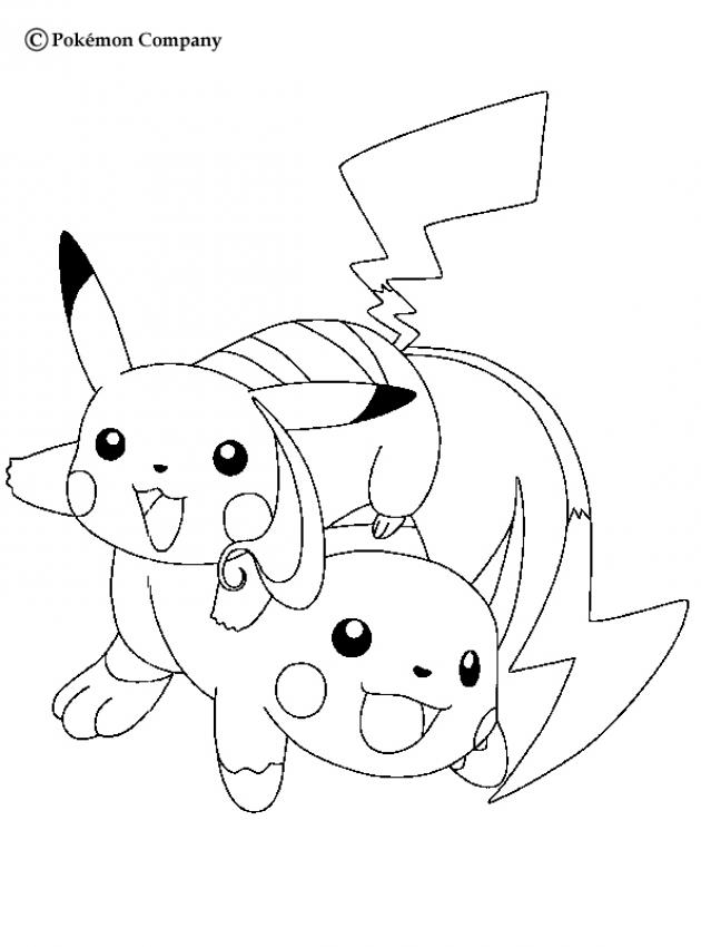 Desenhos de Pokemon Raichu 10 para Colorir e Imprimir