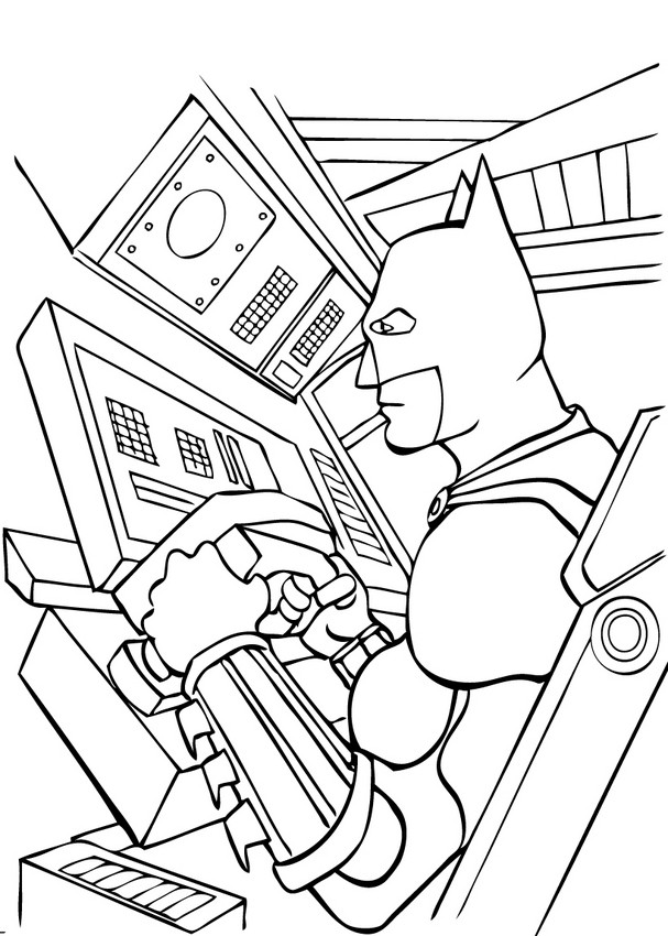 Desenhos Para Colorir De Desenho Do Batman Dirigindo O Seu Batmóvel Para Colorir 5086