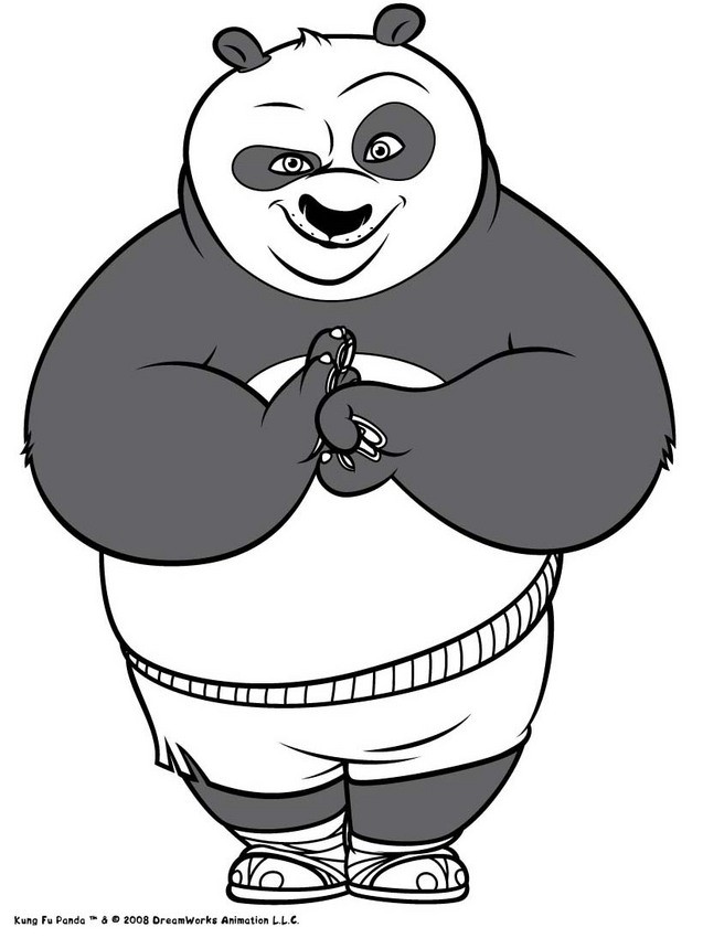 Desenhos do Kung Fu Panda para Colorir e Imprimir