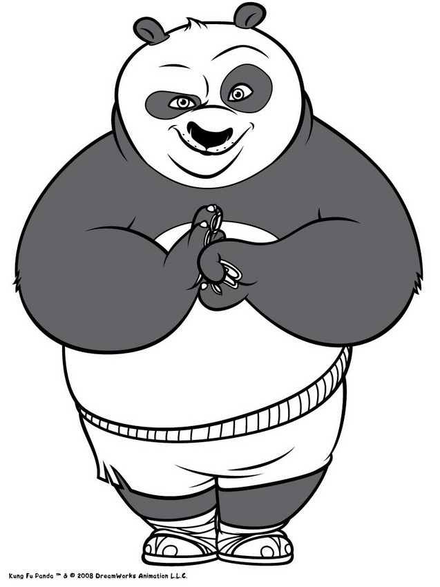 Panda Kung Fu imagem para descarregar e colorir - Kung Fu panda