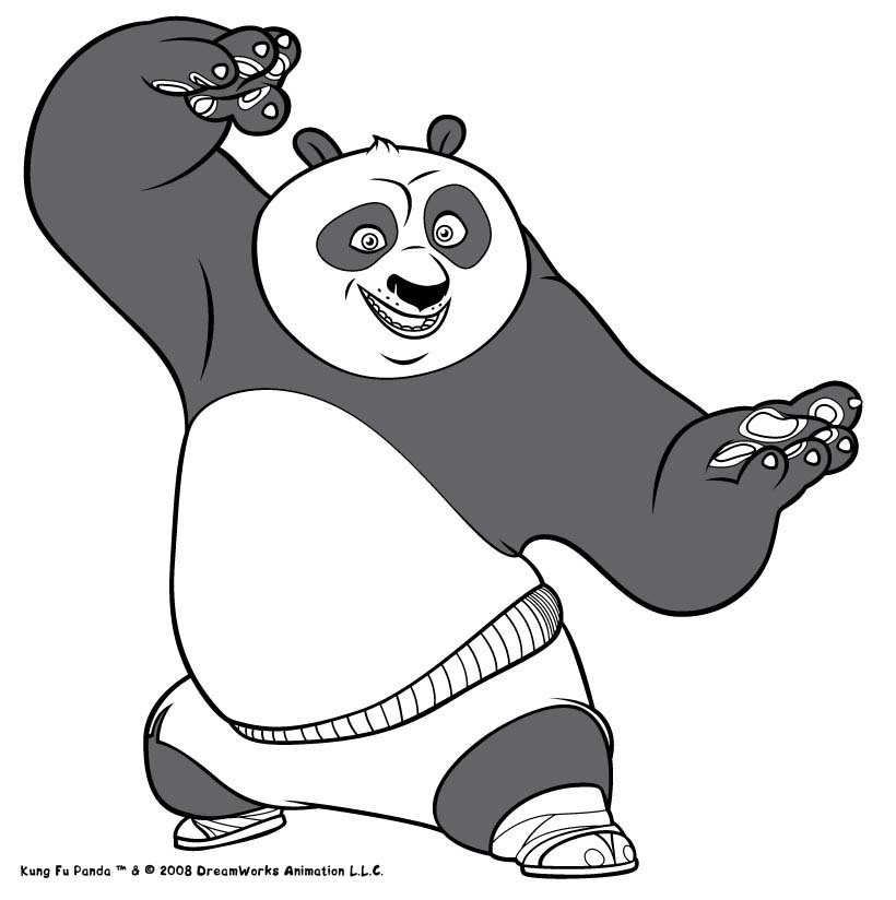 Desenhos para colorir de luta com o kung fu panda -pt.hellokids.com