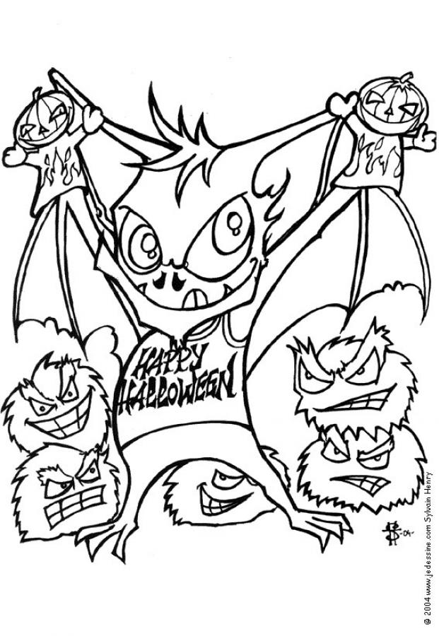 Desenhos para colorir de desenho de um monstro do halloween para colorir  