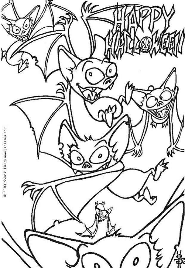 Desenho de Morcego a voar para Colorir - Colorir.com