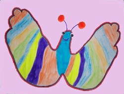 Como desenhar uma borboleta com sua mão