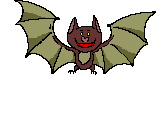 Animações do Dia das Bruxas de morcegos e do Drácula