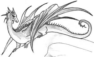 Desenho de um dragão do Dia das Bruxas