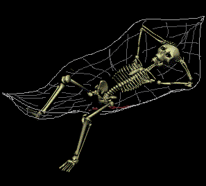 Animações de esqueletos e caveiras do Dia das Bruxas
