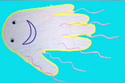 Como desenhar uma água-viva com sua mão