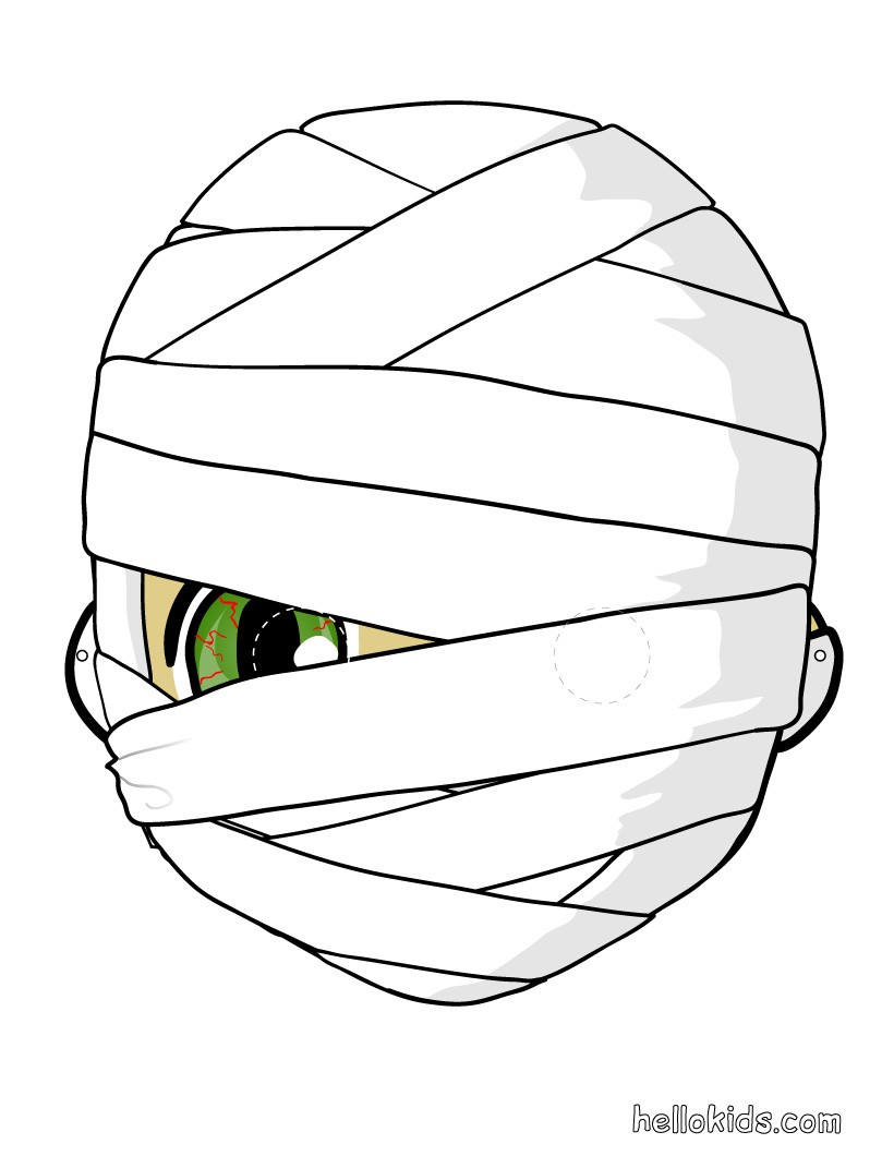 Máscara de uma Múmia para o Dia das Bruxas
