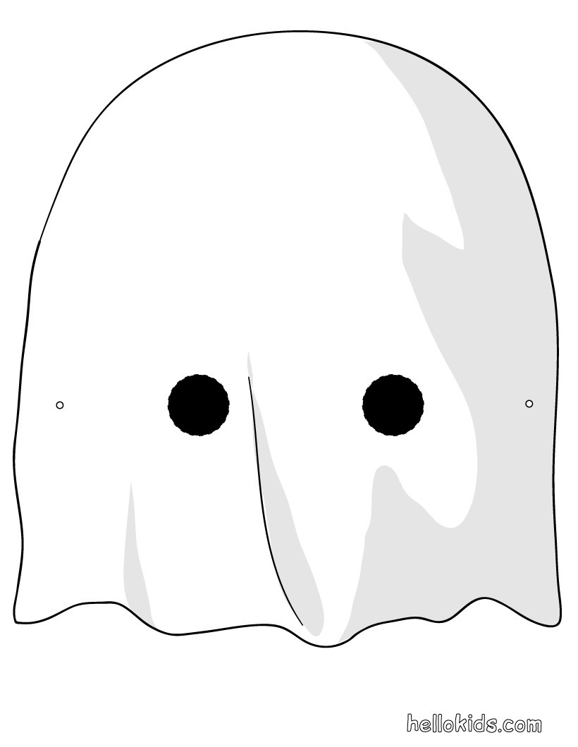 Máscara de um Fantasma para o Dia das Bruxas