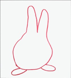 Como desenhar um coelho com sua mão