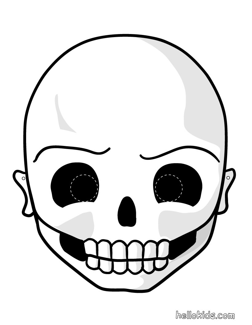Máscara de um Esqueleto para o Dia das Bruxas