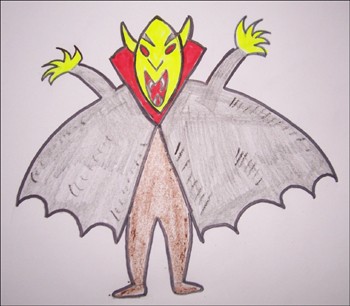 Como desenhar um Vampiro do Dia das Bruxas
