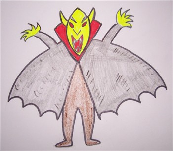 Como desenhar como desenhar um vampiro do dia das bruxas 