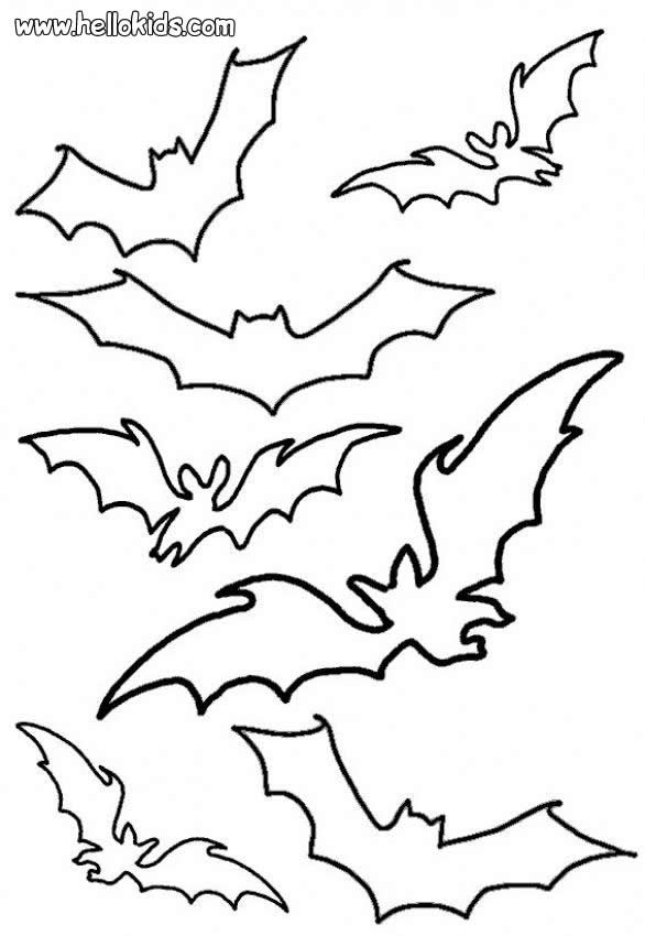 Desenho de Contorno de morcego para colorir