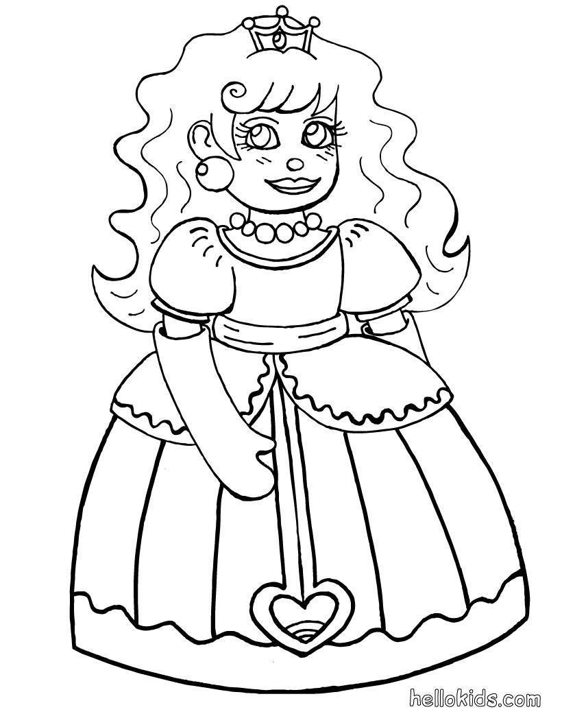 Desenhos para colorir de desenho de uma princesa de boneca para colorir  