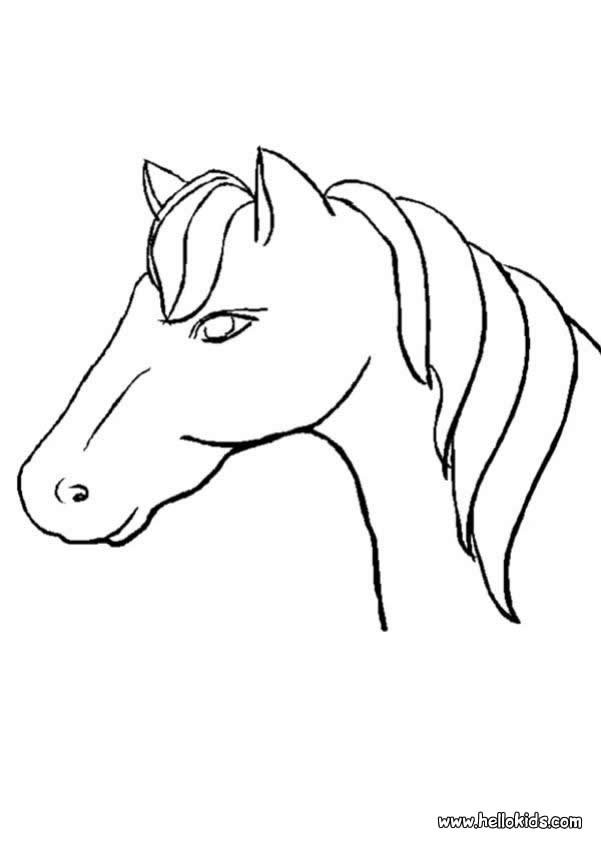 Desenho de cabeça de cavalo para colorir