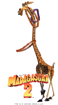Animação da girafa Melman