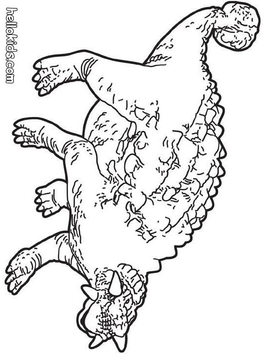 Desenho de Dinossauro Anquilossauro para colorir