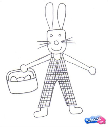 Como desenhar um coelho da Páscoa