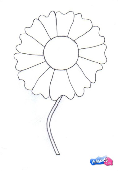 Como desenhar uma linda flor