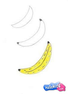 Como desenhar uma Banana