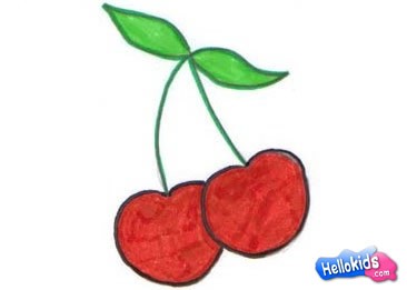 Como desenhar uma cereja