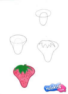 Como desenhar um morango