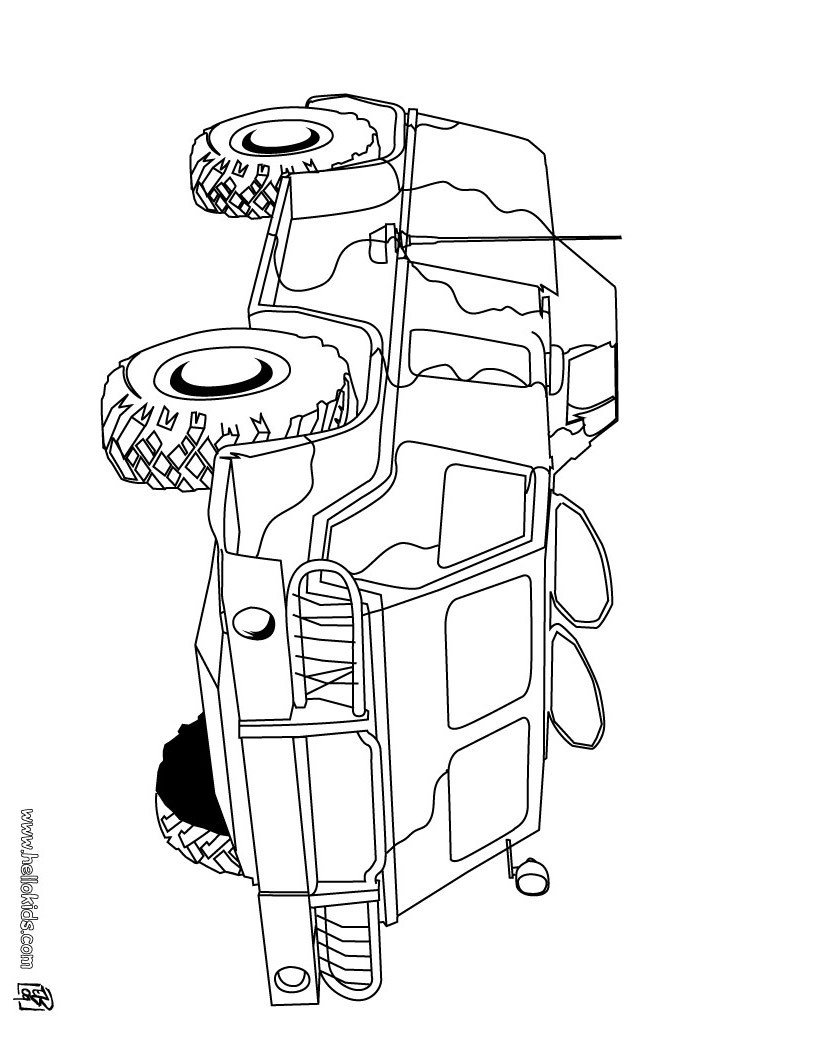 Desenhos para colorir de desenho de um carro de combate para