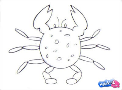 Como desenhar um caranguejo