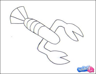 Como desenhar uma lagosta