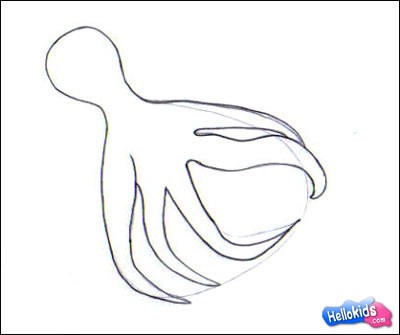 Como desenhar um polvo