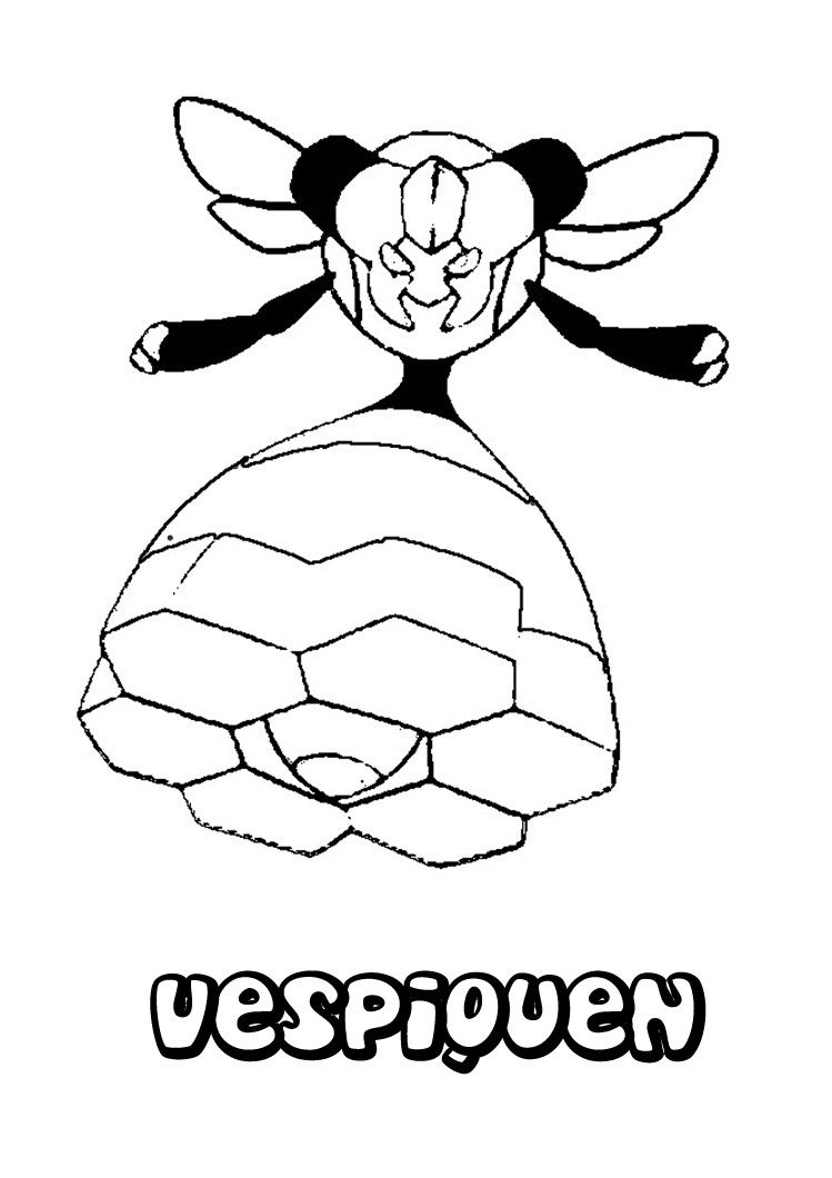 Desenhos para colorir de desenho da vespiquen, a abelha pokémon para colorir  