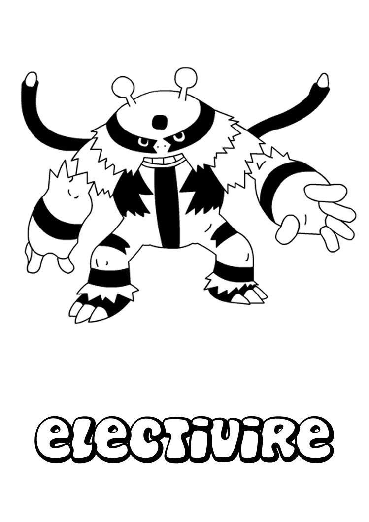 Desenhos para colorir de desenho do pokémon electivire para colorir pt