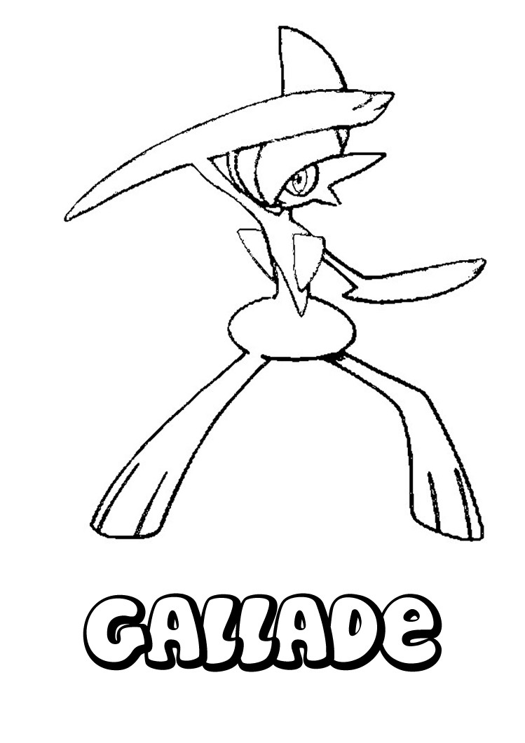 Desenhos para colorir de desenho do pokémon gallade para colorir  