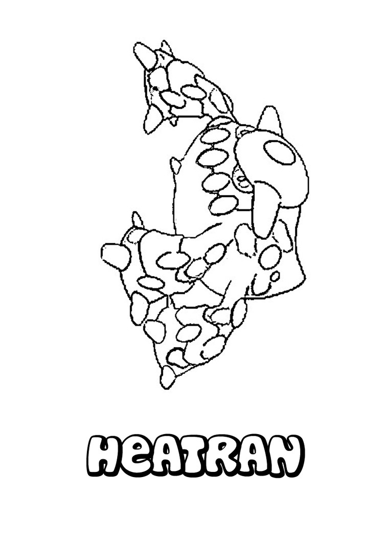 10 Heatran Pokémon Coloring Pages for Kids and Adults