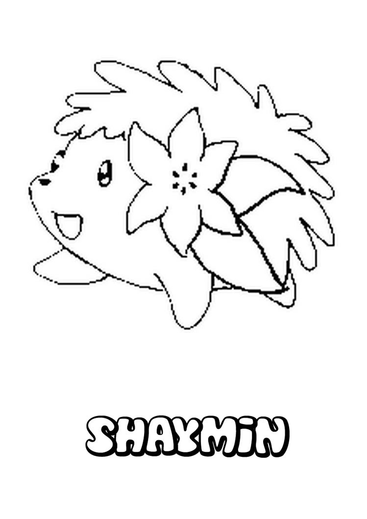 Desenho de Shaymin em Forma terrestre para colorir