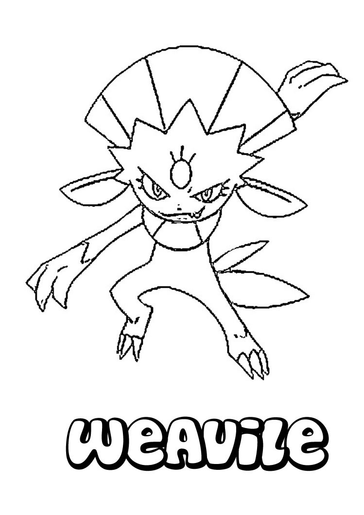 Desenhos para colorir de desenho do weavile para colorir