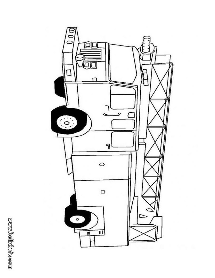 Desenho de Um caminhão de bombeiros para Colorir - Colorir.com