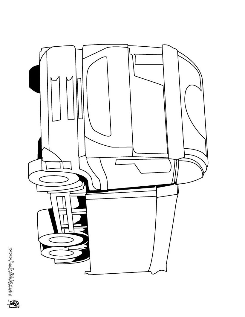 Desenhos para colorir de desenho de um caminhão de transporte para