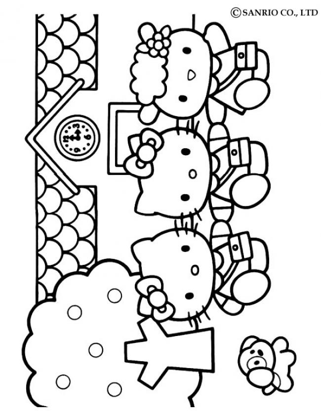 Desenhos para colorir de desenho da casa da hello kitty para