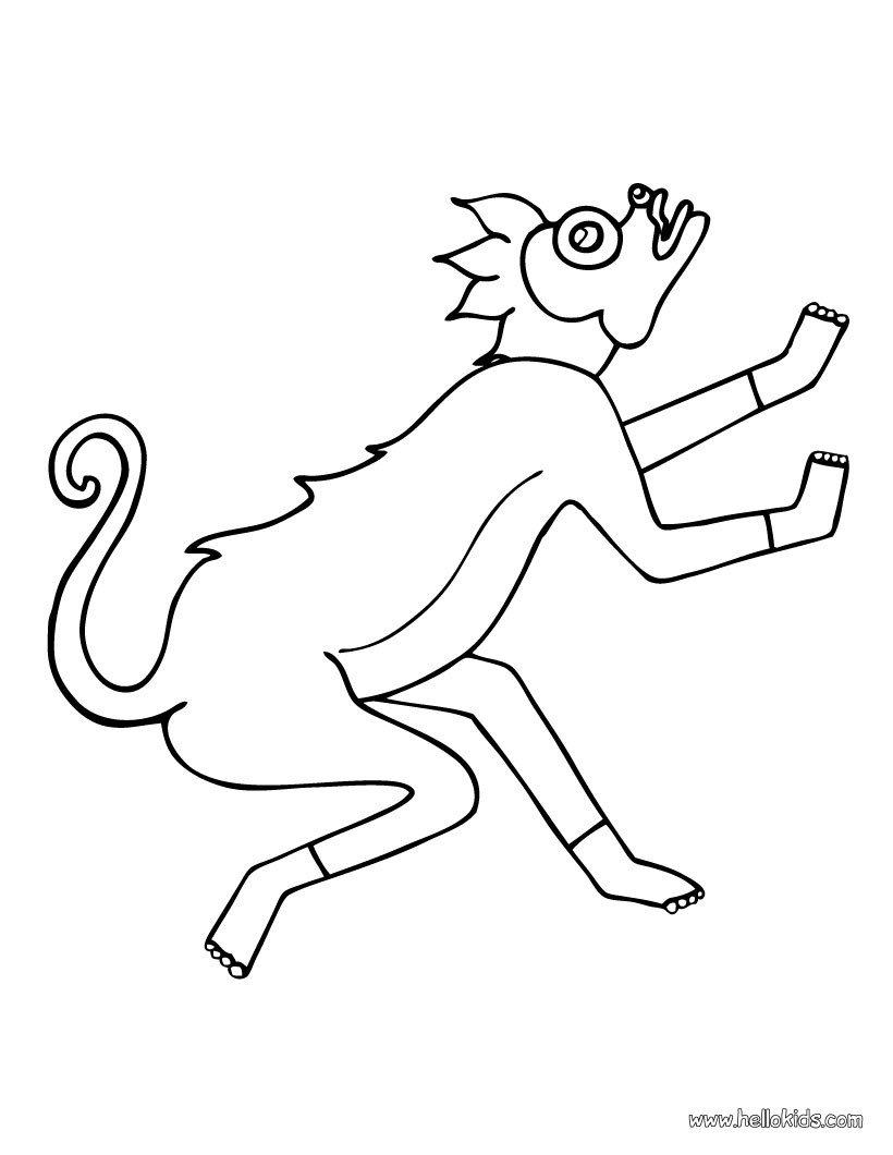 Desenho de um macaco para colorir