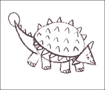 Como desenhar um anquilossauro