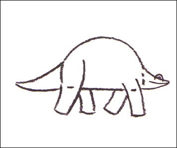 Como desenhar um Estegossauro