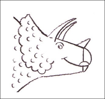 Como desenhar um Tricerátopo
