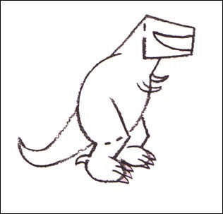 Como desenhar um Tiranossauro