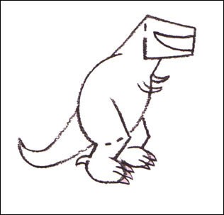 Como desenhar o Tiranossauro T-Rex 