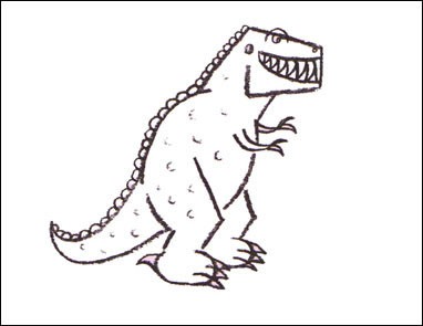 Como desenhar o Tiranossauro T-Rex 