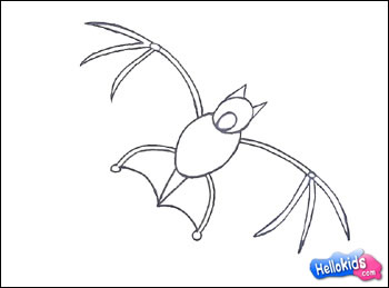 Como desenhar um morcego de Halloween !