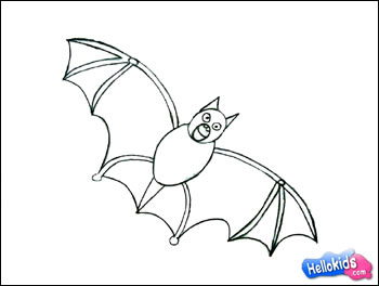 Como desenhar um morcego de Halloween !